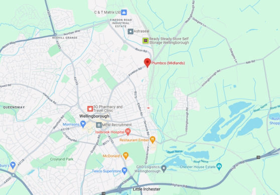 Plumbco Wellingborough on the map